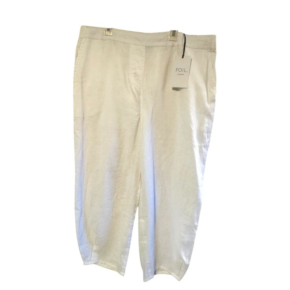 FOIL Wide Leg Linen Pant NWT
